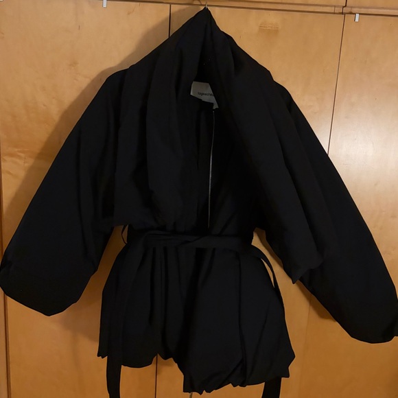 NWOT Tageechita Tie Waist Down Jacket Scarf Set - Picture 12 of 12